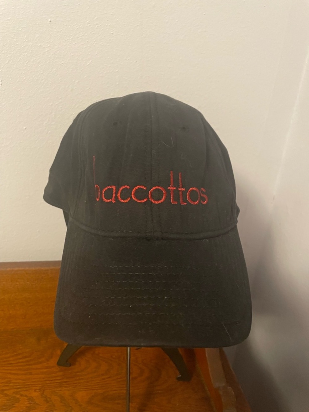 OTTO Black Baseball Cap with Red Embroidery